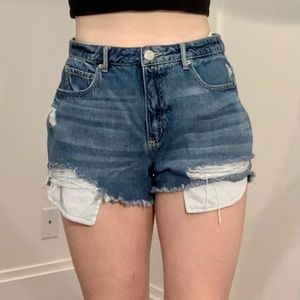 GARAGE blue denim jean shorts💙
